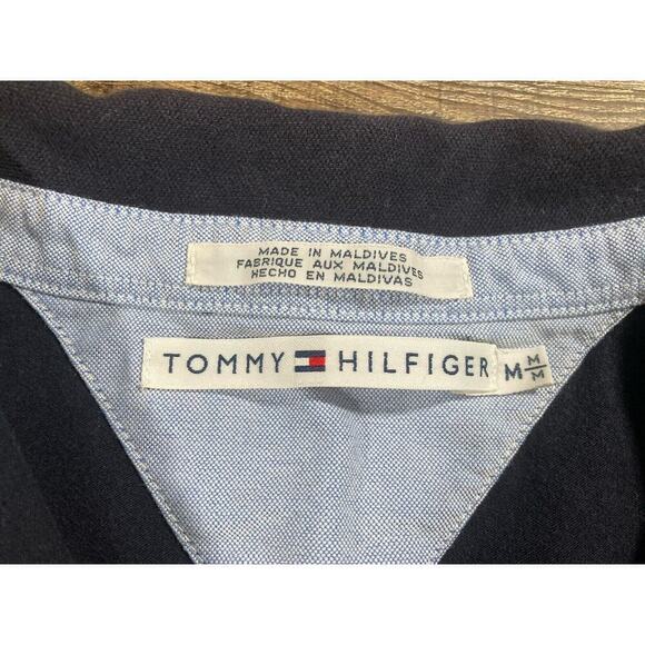 Vintage Tommy Hilfiger Polo Shirt Dress Women's M Blue Short Sleeve Y2K - Picture 2 of 9